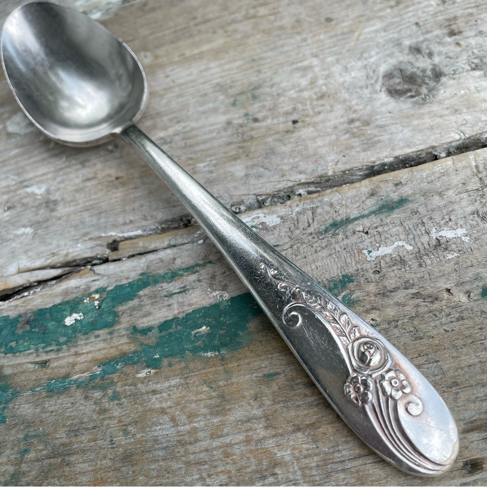 Sears Roebuck Tradition XXXX Large silver-plate Spoon floral